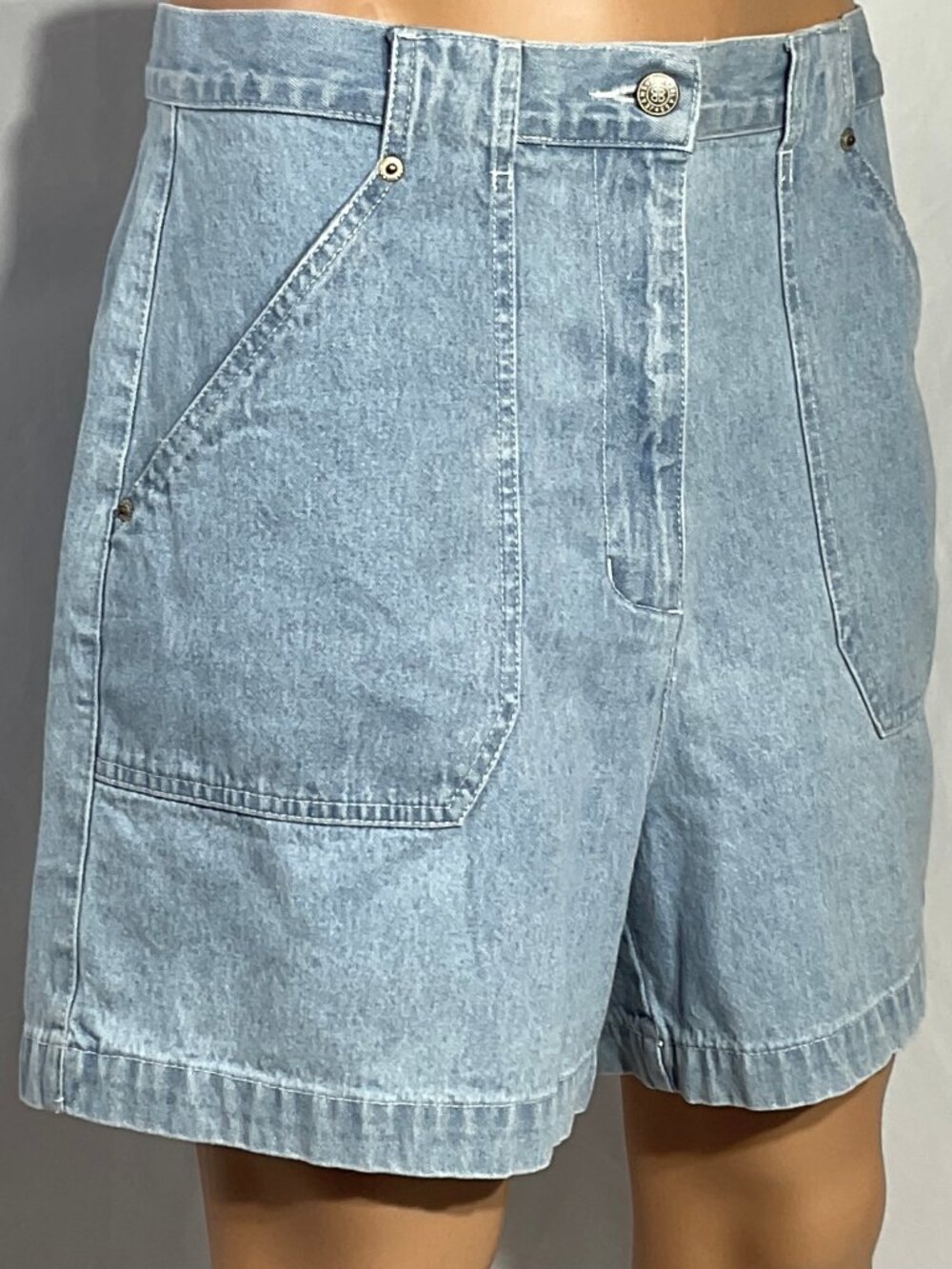 Bill Blass Sz 12 High Rise Jean Mom Shorts 90s Womens Denim Vintage Retro B03514